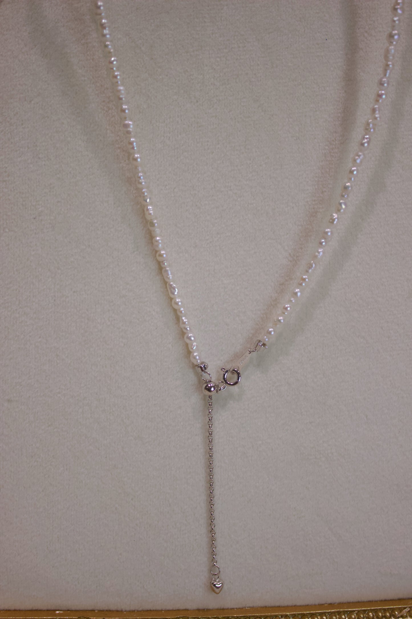 Modern Irregular Freshwater Pearl Necklace with Gold Y-Drop Chain