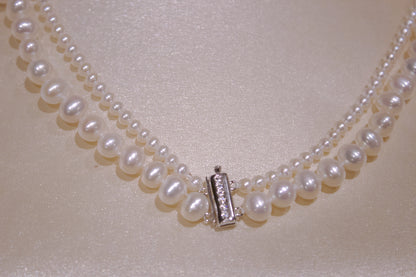 Classic Double-Strand Freshwater Pearl Necklace