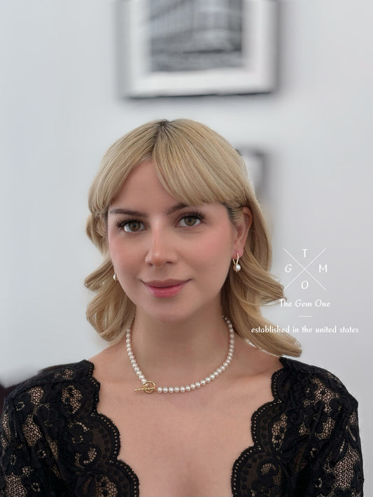 Classic Freshwater Pearl Necklace with Elegant OT Clasp