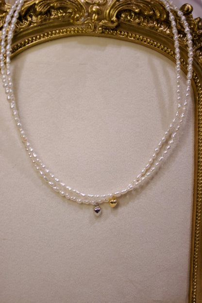 Modern Irregular Freshwater Pearl Necklace with Gold Y-Drop Chain