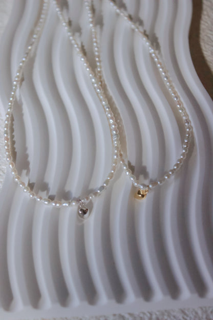 Modern Irregular Freshwater Pearl Necklace with Gold Y-Drop Chain